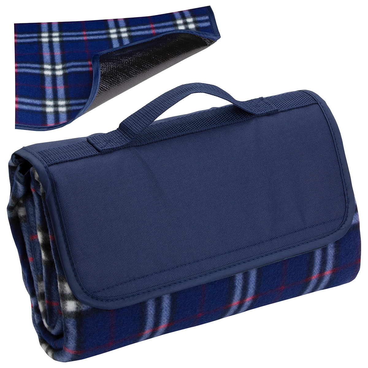 Plaid Barrel Fleece Picnic Blanket 1