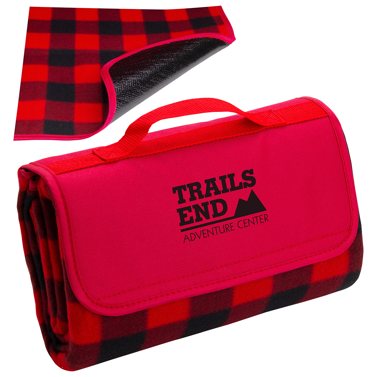 Plaid Barrel Fleece Picnic Blanket 1