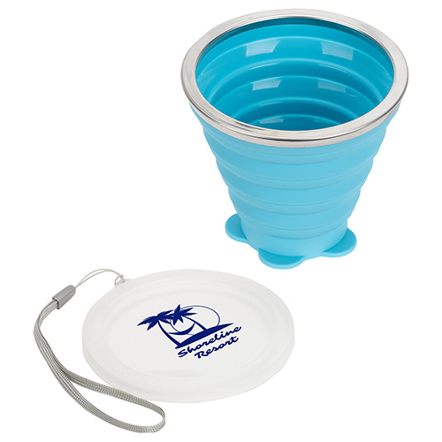 Groove 9 oz Collapsible Silicone Cup with Lid 1