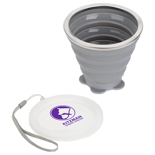 Groove 9 oz Collapsible Silicone Cup with Lid 1