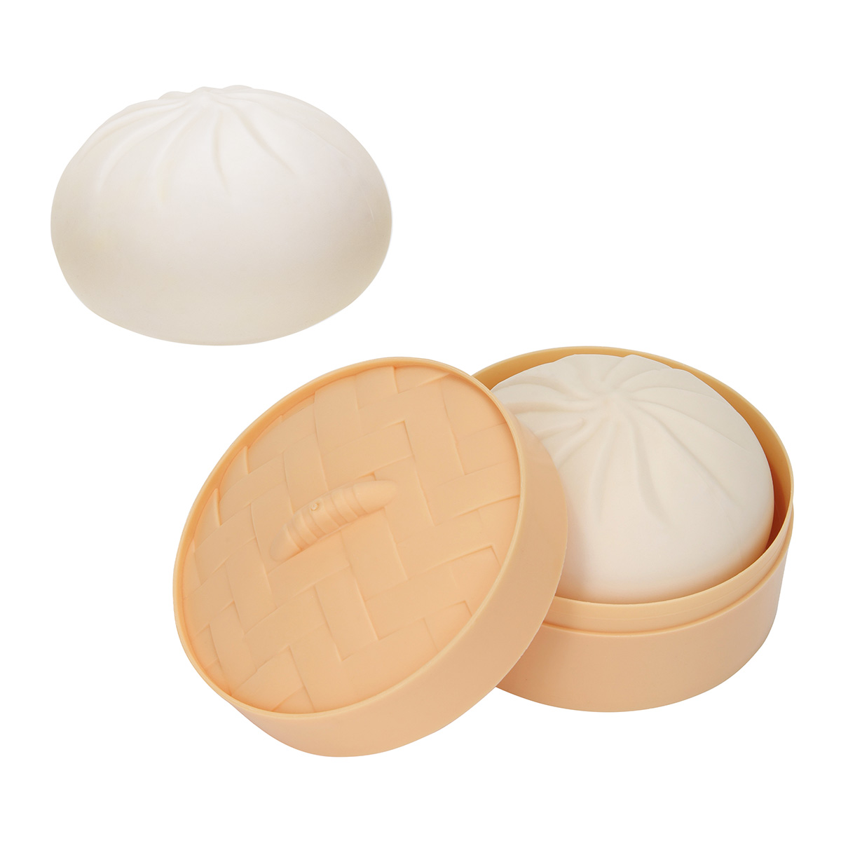 Squishy Dumpling Stress Reliever with Steamer Basket 1