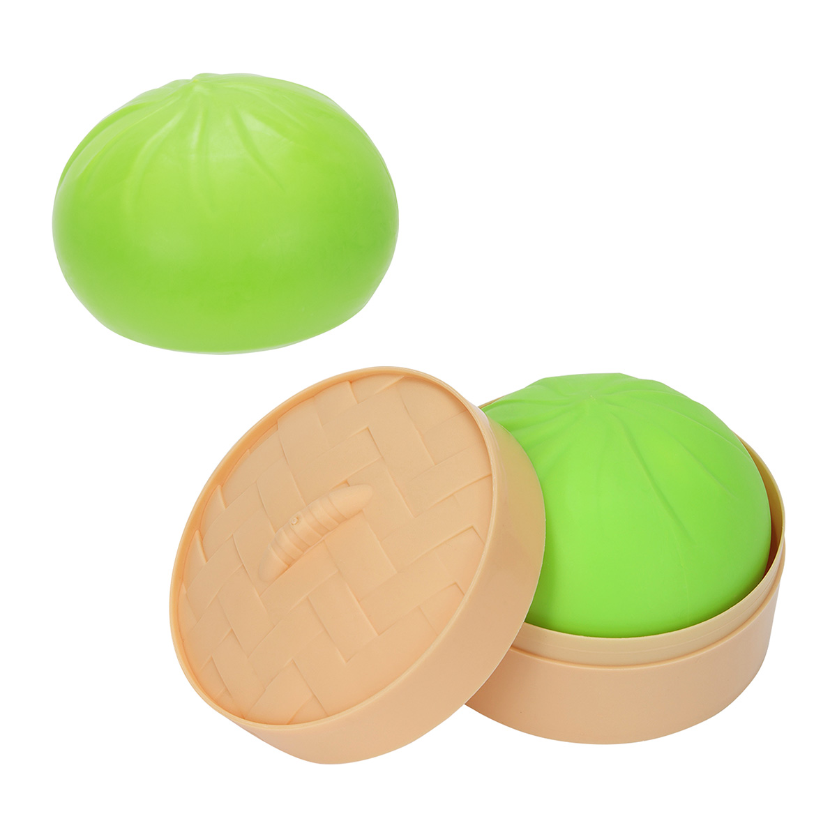 Squishy Dumpling Stress Reliever with Steamer Basket 1