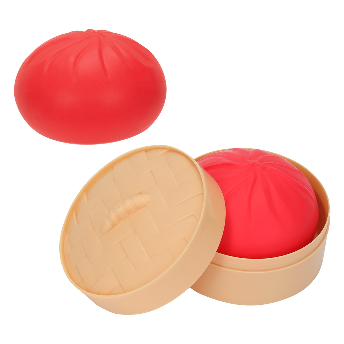 Squishy Dumpling Stress Reliever with Steamer Basket 1