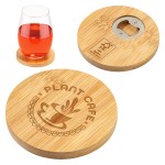 Bamboo Coaster with Bottle Opener 1 Bamboo Coaster with Bottle Opener 1