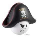 Pirate Mad Cap Stress Reliever - White/Black Pirate Mad Cap Stress Reliever - White/Black