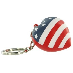 Patriotic Valentine Heart Stress Reliever Key Chain 1 Patriotic Valentine Heart Stress Reliever Key Chain 1