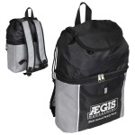 Journey Polyester Cooler Backpack - Black/Gray Journey Polyester Cooler Backpack - Black/Gray