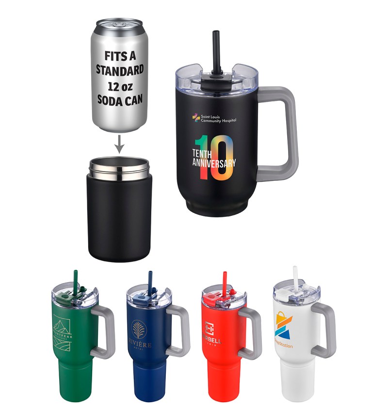 Novo Combo 20 oz Vacuum Insulated Stainless Steel Mug and Screw-On 12 oz Ca 1 Novo Combo 20 oz Vacuum Insulated Stainless Steel Mug and Screw-On 12 oz Ca 1