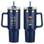 Ohana 40 oz Stainless Steel/Polypropylene Mug with Color-Matching Handle - Navy Blue Ohana 40 oz Stainless Steel/Polypropylene Mug with Color-Matching Handle - Navy Blue