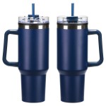 Ohana 40 oz Stainless Steel/Polypropylene Mug with Color-Matching Handle - Navy Blue Ohana 40 oz Stainless Steel/Polypropylene Mug with Color-Matching Handle - Navy Blue