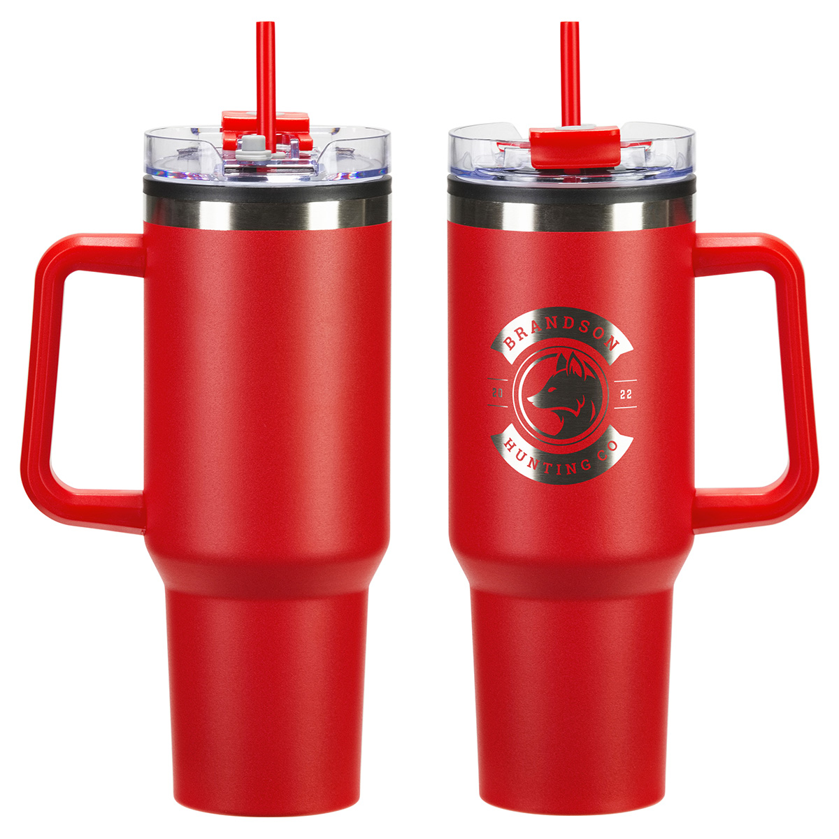 Ohana 40 oz Stainless Steel/Polypropylene Mug with Color-Matching Handle 1