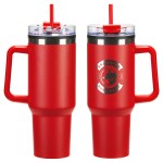 Ohana 40 oz Stainless Steel/Polypropylene Mug with Color-Matching Handle - Red Ohana 40 oz Stainless Steel/Polypropylene Mug with Color-Matching Handle - Red
