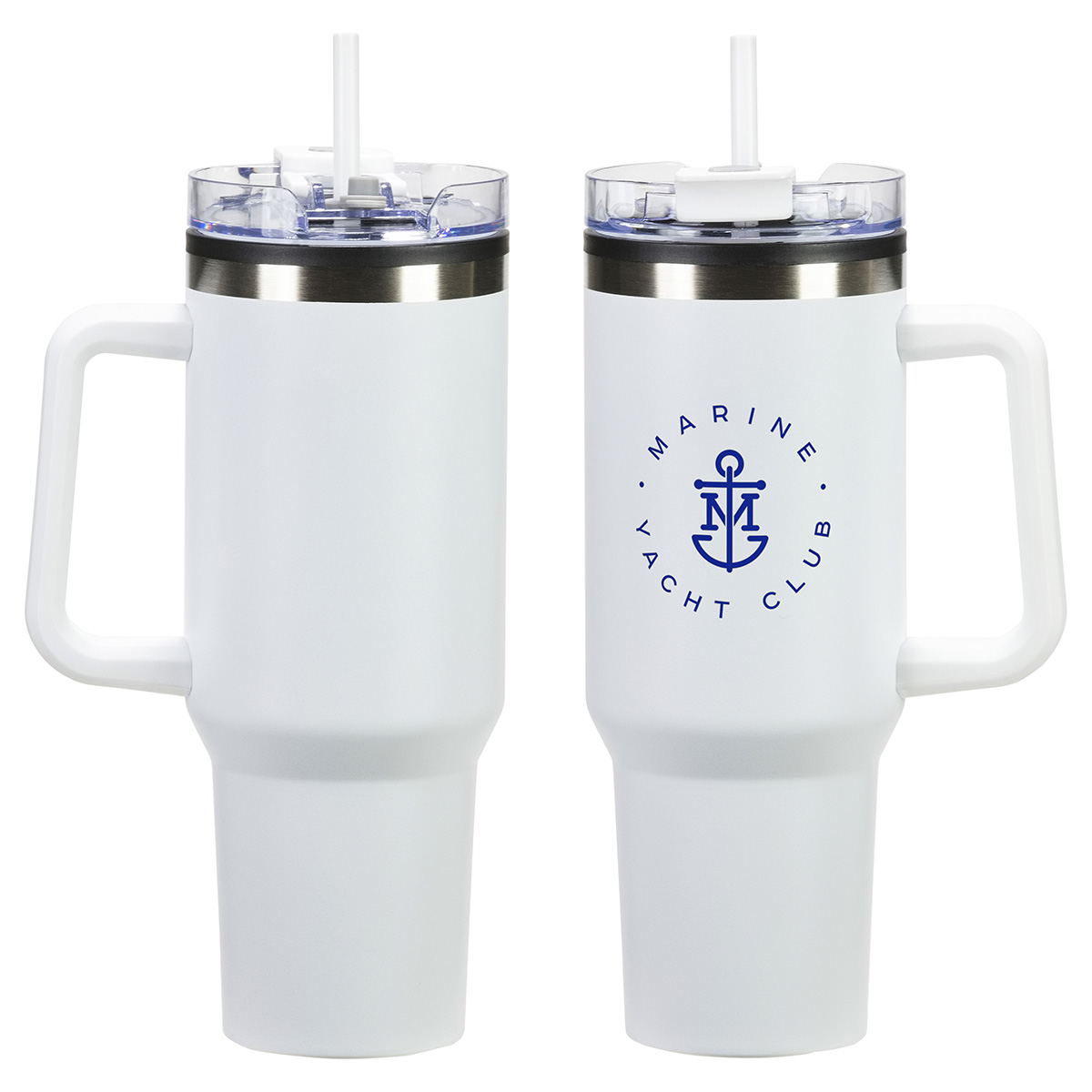 Ohana 40 oz Stainless Steel/Polypropylene Mug with Color-Matching Handle 1