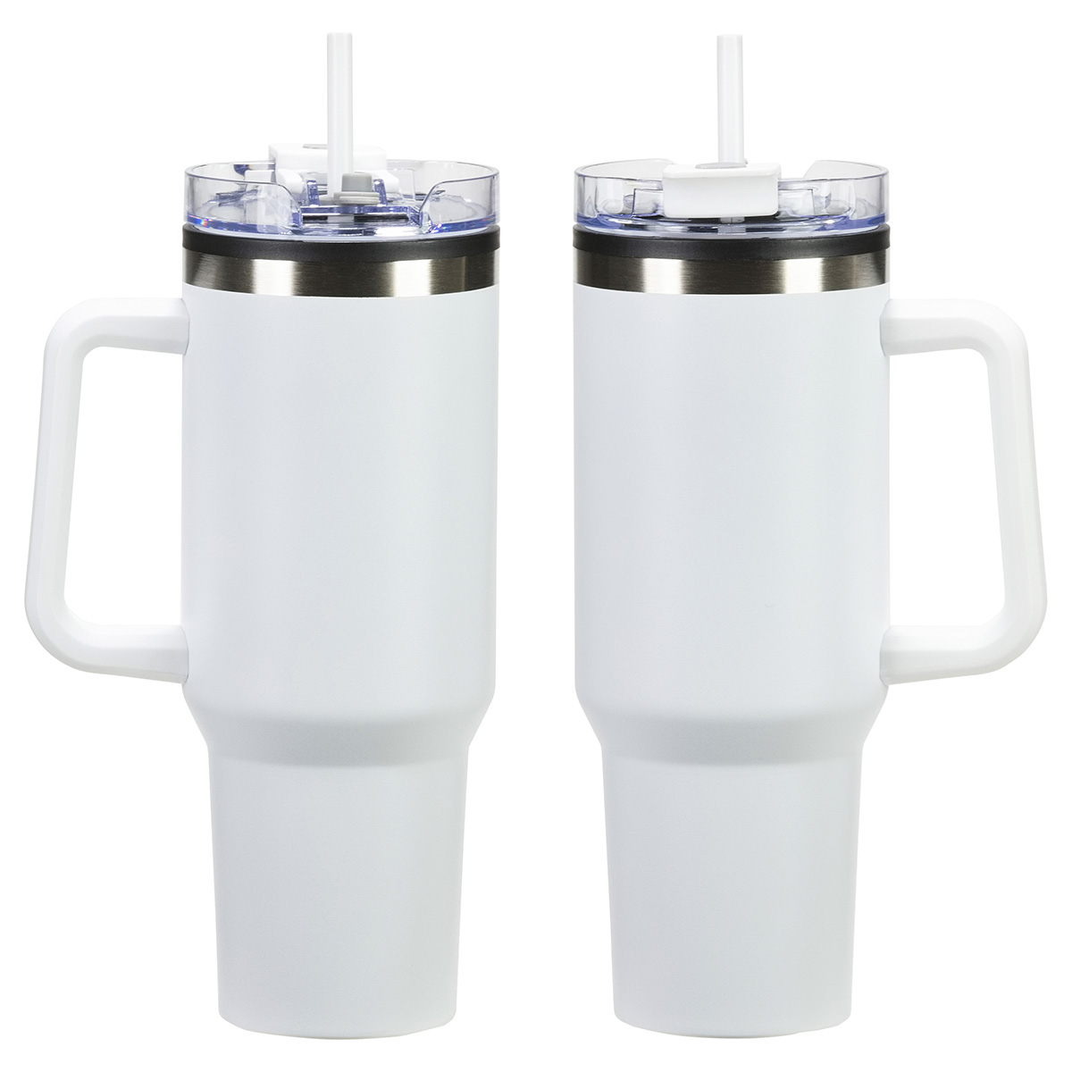 Ohana 40 oz Stainless Steel/Polypropylene Mug with Color-Matching Handle 1