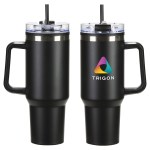 Ohana 40 oz Stainless Steel/Polypropylene Mug with Color-Matching Handle - Black Ohana 40 oz Stainless Steel/Polypropylene Mug with Color-Matching Handle - Black