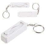 Contour Phone Stand Key Chain with Finger Fidget - White Contour Phone Stand Key Chain with Finger Fidget - White