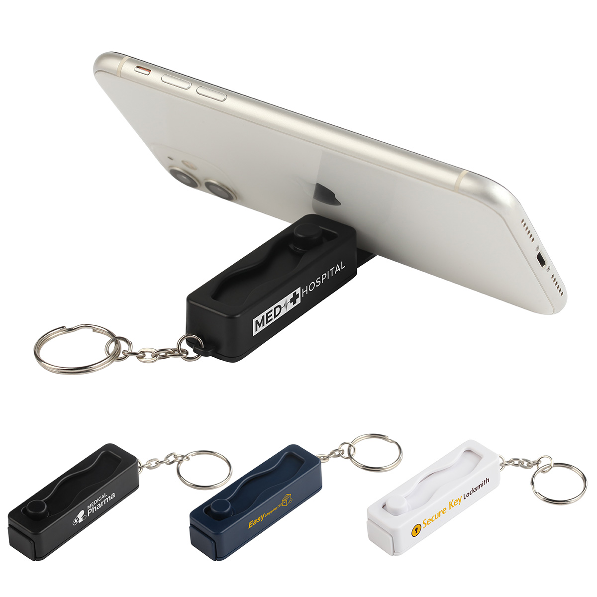 Contour Phone Stand Key Chain with Finger Fidget 1