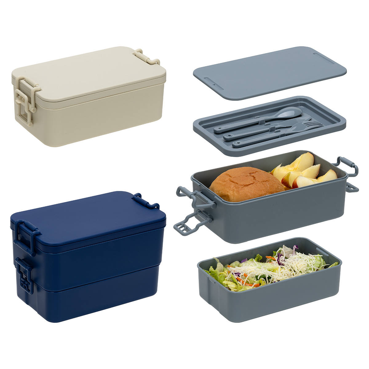 Canteen Stackable Lunch Box With Utensils 1
