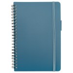 Avignon Repreve® Recycled Hardcover Spiral Notebook with Pen - Blue Avignon Repreve® Recycled Hardcover Spiral Notebook with Pen - Blue