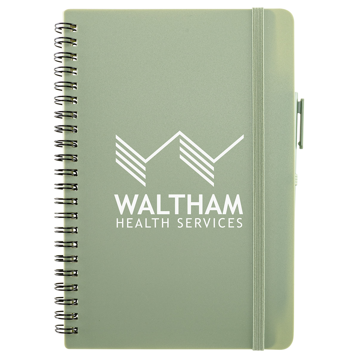 Avignon Repreve® Recycled Hardcover Spiral Notebook with Pen 1