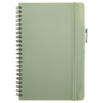 Avignon Repreve® Recycled Hardcover Spiral Notebook with Pen - Green Avignon Repreve® Recycled Hardcover Spiral Notebook with Pen - Green