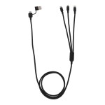 Velocity 4-in-1 60W PD 47" Charging Cable - Black Velocity 4-in-1 60W PD 47" Charging Cable - Black