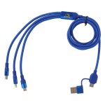 Velocity 4-in-1 60W PD 47" Charging Cable - Royal Blue Velocity 4-in-1 60W PD 47" Charging Cable - Royal Blue