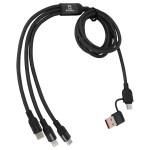 Velocity 4-in-1 60W PD 47" Charging Cable - Black Velocity 4-in-1 60W PD 47" Charging Cable - Black