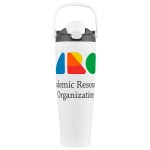 Siren 40 oz Recycled Stainless Steel Vacuum Tumbler - White Siren 40 oz Recycled Stainless Steel Vacuum Tumbler - White