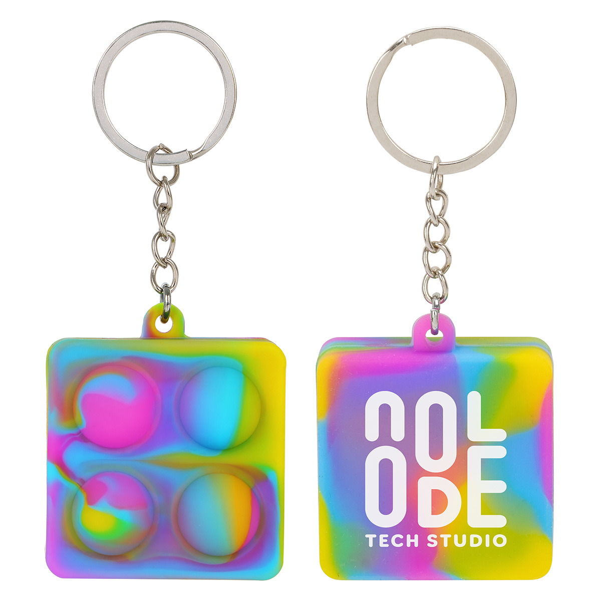 Square Push Pop Key Ring 1