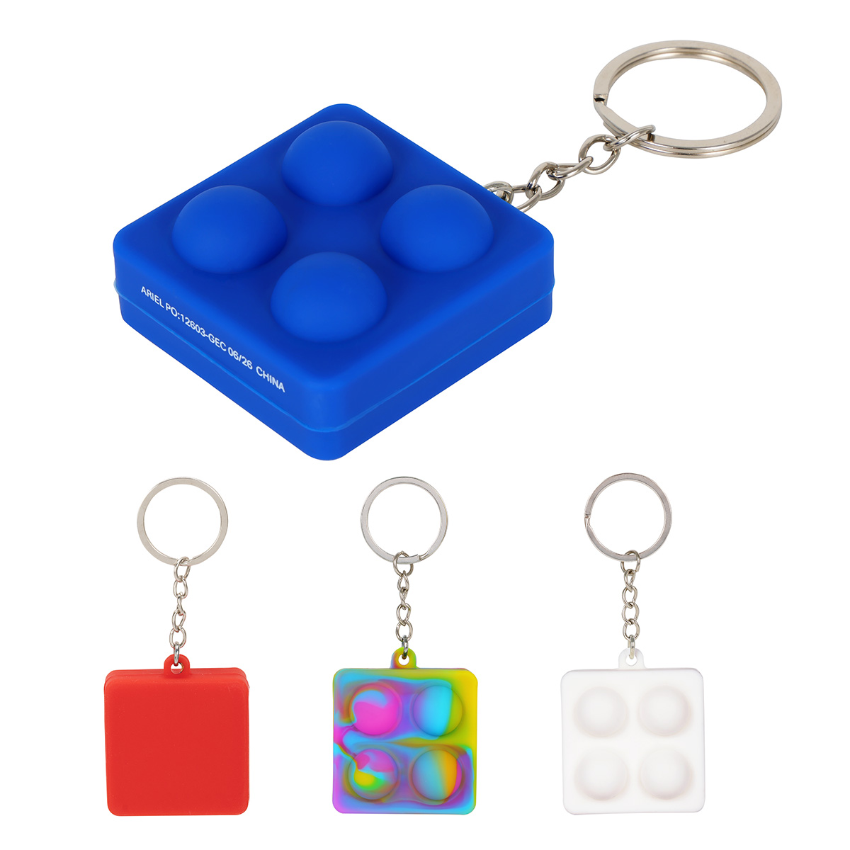 Square Push Pop Key Ring 1