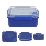 Kiosk 3-Piece Food Container Set with Vented Lids - Blue Kiosk 3-Piece Food Container Set with Vented Lids - Blue