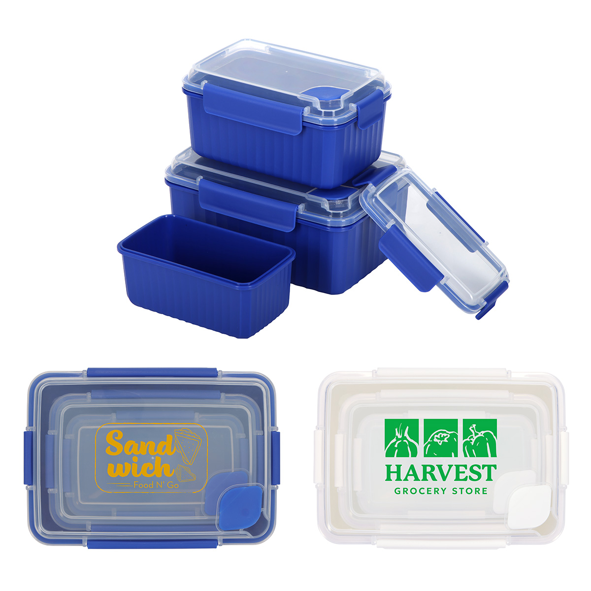Kiosk 3-Piece Food Container Set with Vented Lids 1