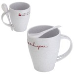Sip %27N Stir 12 oz Bamboo/Polypropylene Mug with Spoon 1 Sip %27N Stir 12 oz Bamboo/Polypropylene Mug with Spoon 1