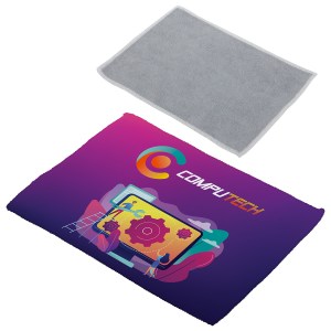 Quick Clean 5" x 7-1/8" Dual Sided Microfiber Cloth - Full Color 1 Quick Clean 5" x 7-1/8" Dual Sided Microfiber Cloth - Full Color 1