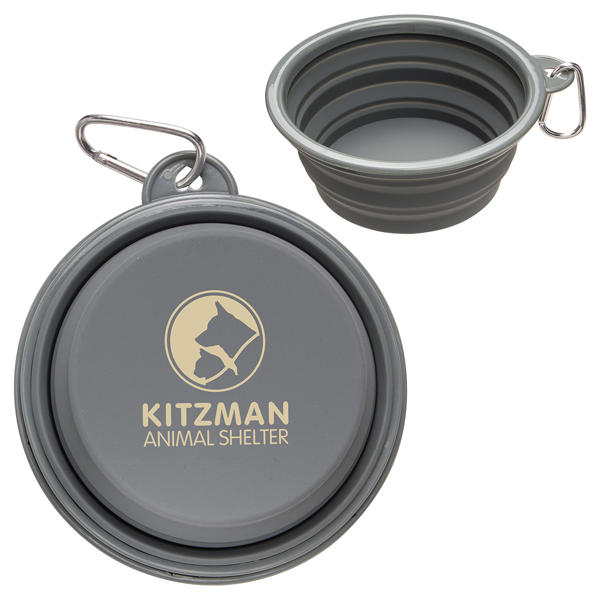 Feed %27N Go Collapsible Pet Bowl with Carabiner 1