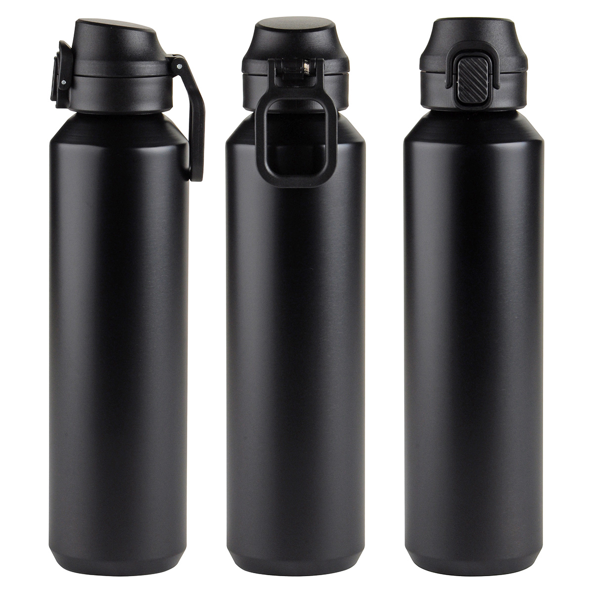 Nexus 27 oz Recycled Aluminum Bottle with Flip-Top Lid and Carabiner 1