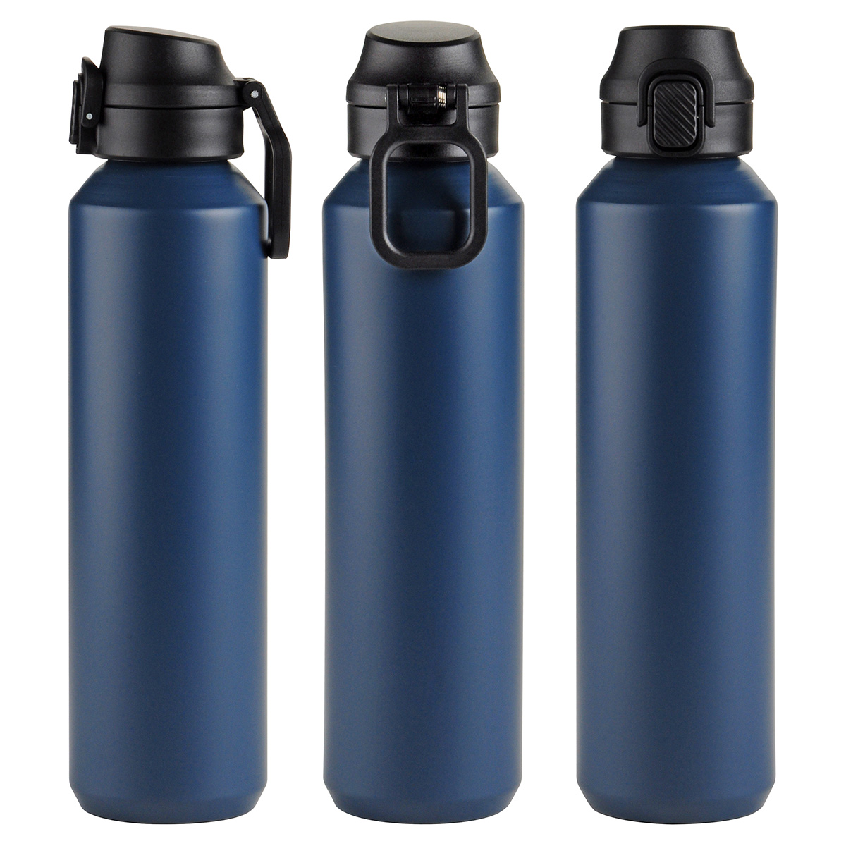 Nexus 27 oz Recycled Aluminum Bottle with Flip-Top Lid and Carabiner 1