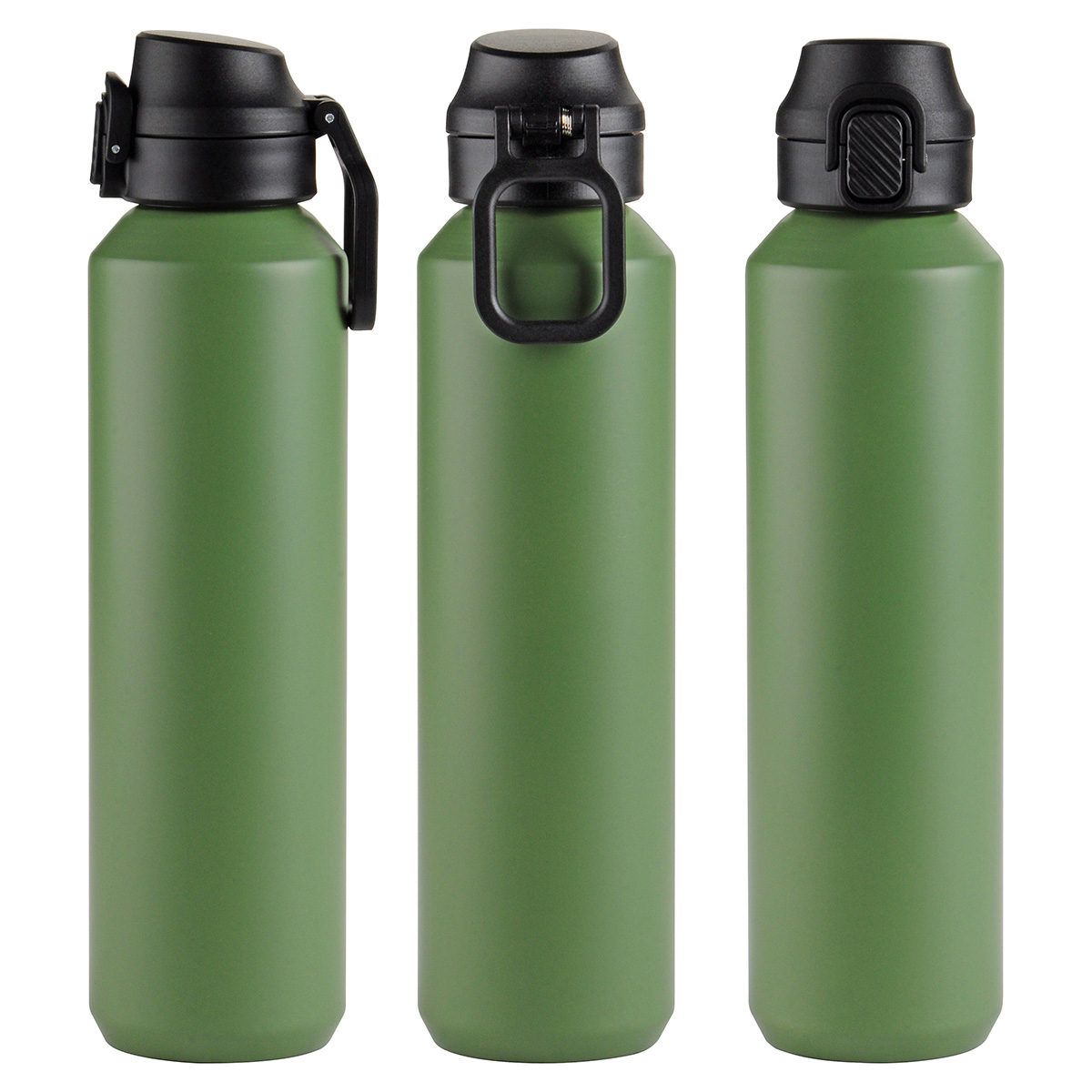 Nexus 27 oz Recycled Aluminum Bottle with Flip-Top Lid and Carabiner 1