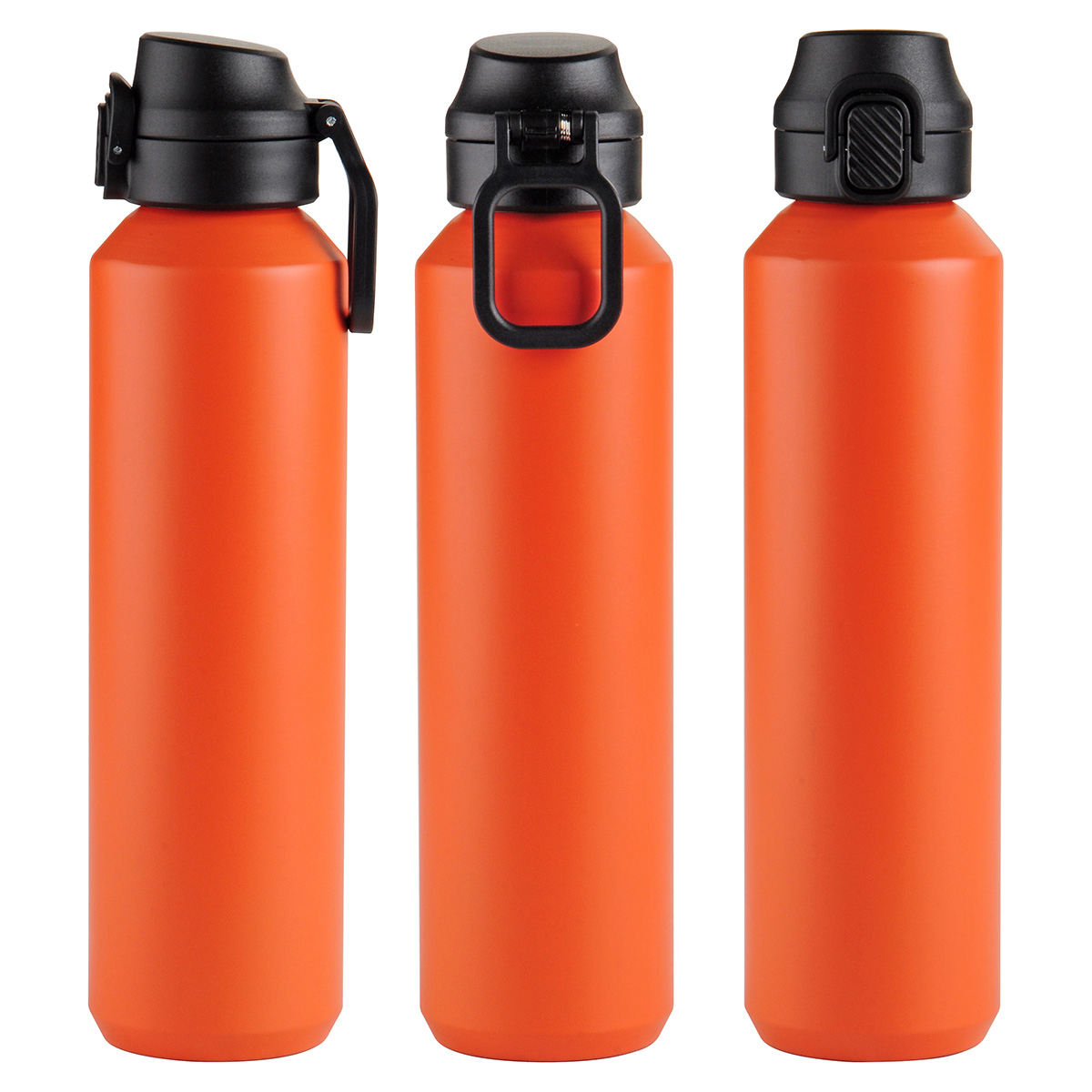 Nexus 27 oz Recycled Aluminum Bottle with Flip-Top Lid and Carabiner 1