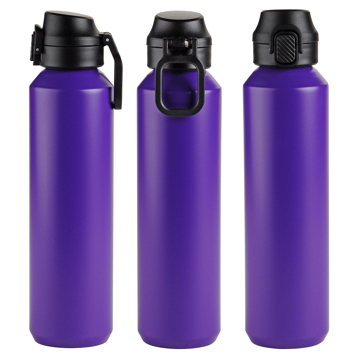 Nexus 27 oz Recycled Aluminum Bottle with Flip-Top Lid and Carabiner 1