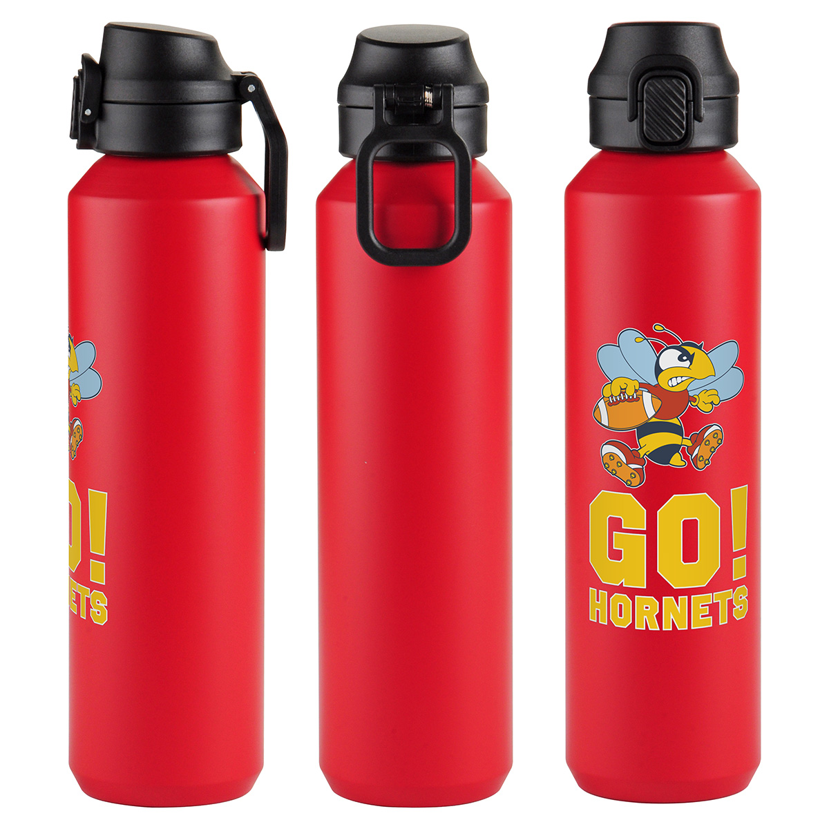 Nexus 27 oz Recycled Aluminum Bottle with Flip-Top Lid and Carabiner 1