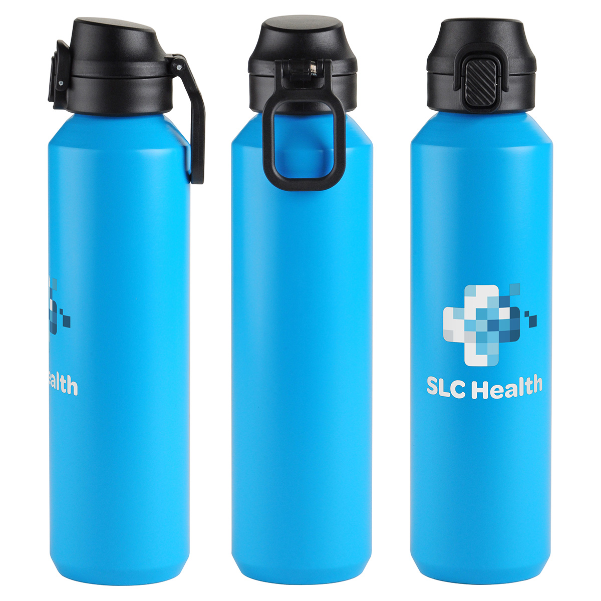 Nexus 27 oz Recycled Aluminum Bottle with Flip-Top Lid and Carabiner 1