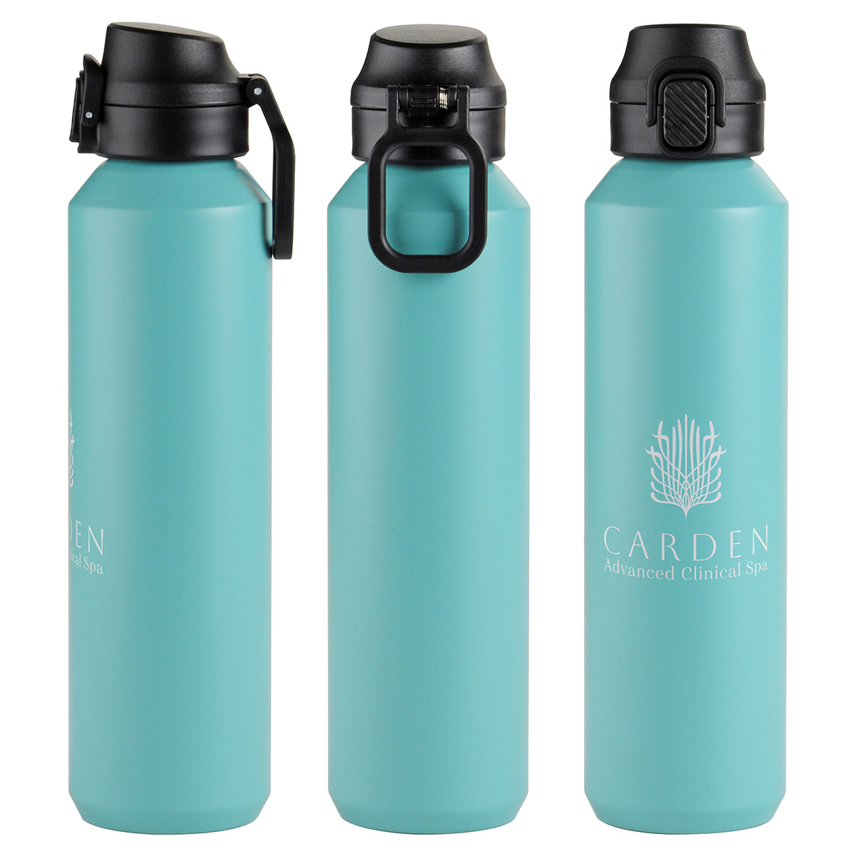 Nexus 27 oz Recycled Aluminum Bottle with Flip-Top Lid and Carabiner 1