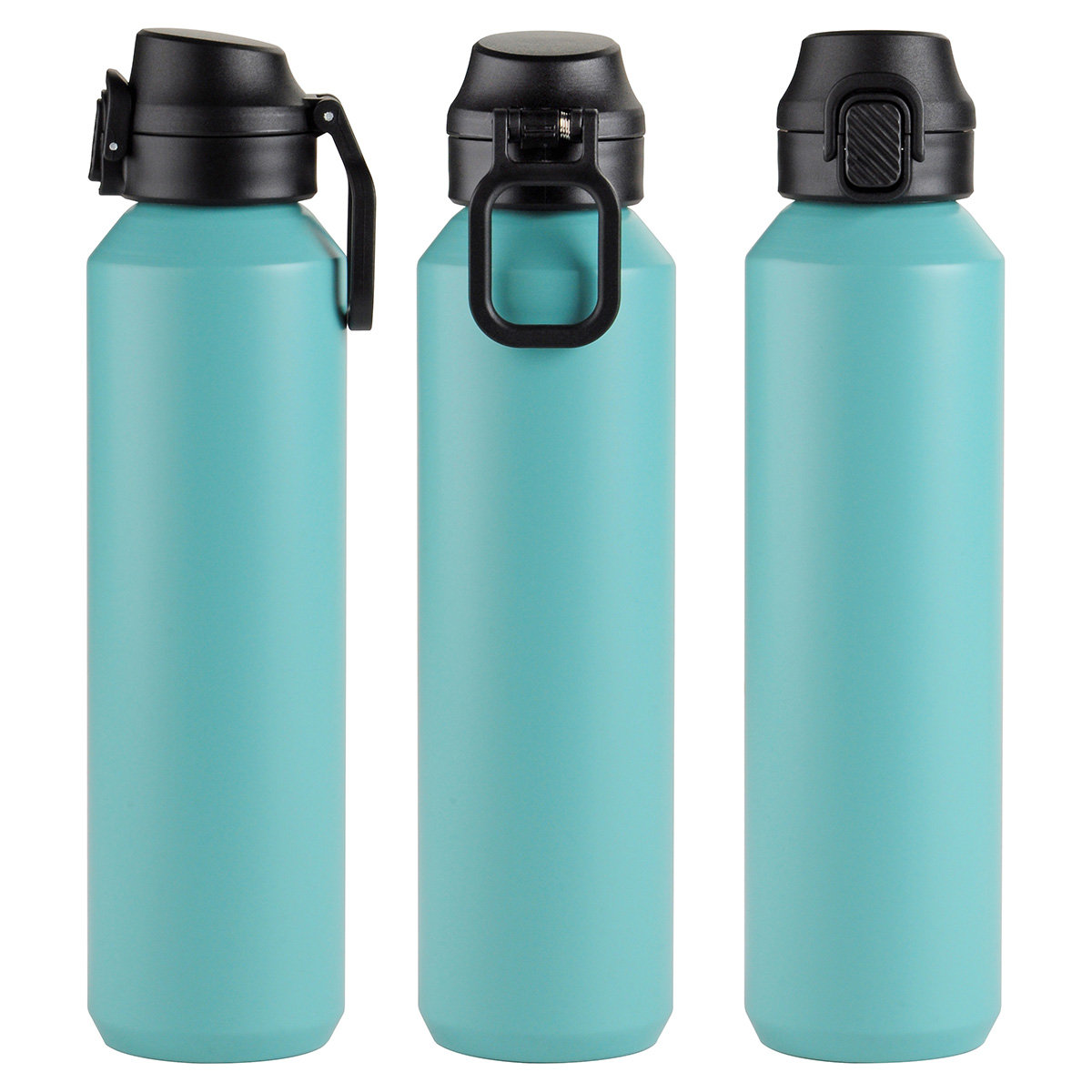 Nexus 27 oz Recycled Aluminum Bottle with Flip-Top Lid and Carabiner 1