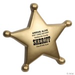 Sheriff's Badge Stress Reliever - Gold Sheriff's Badge Stress Reliever - Gold