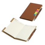 Alliance Hardcover Journal With Sticky Flags & Pen - Brown Alliance Hardcover Journal With Sticky Flags & Pen - Brown