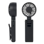 Purl High Speed Rotatable Handheld Fan With Clip - Black Purl High Speed Rotatable Handheld Fan With Clip - Black