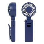 Purl High Speed Rotatable Handheld Fan With Clip - Navy Blue Purl High Speed Rotatable Handheld Fan With Clip - Navy Blue