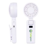 Purl High Speed Rotatable Handheld Fan With Clip - White Purl High Speed Rotatable Handheld Fan With Clip - White